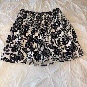 GB girls Black and White Floral Skirt